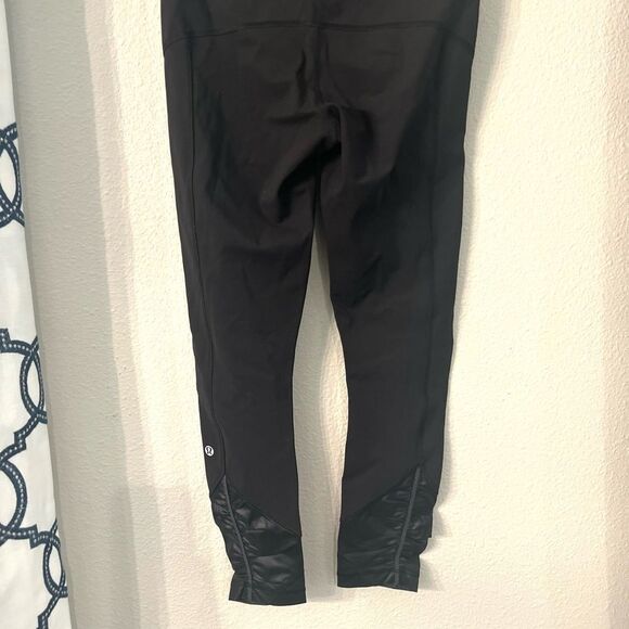 Lululemon Pace Queen Tight 7/8 Length Size 4 Black Reflective Full On Luxtreme - Picture 10 of 15